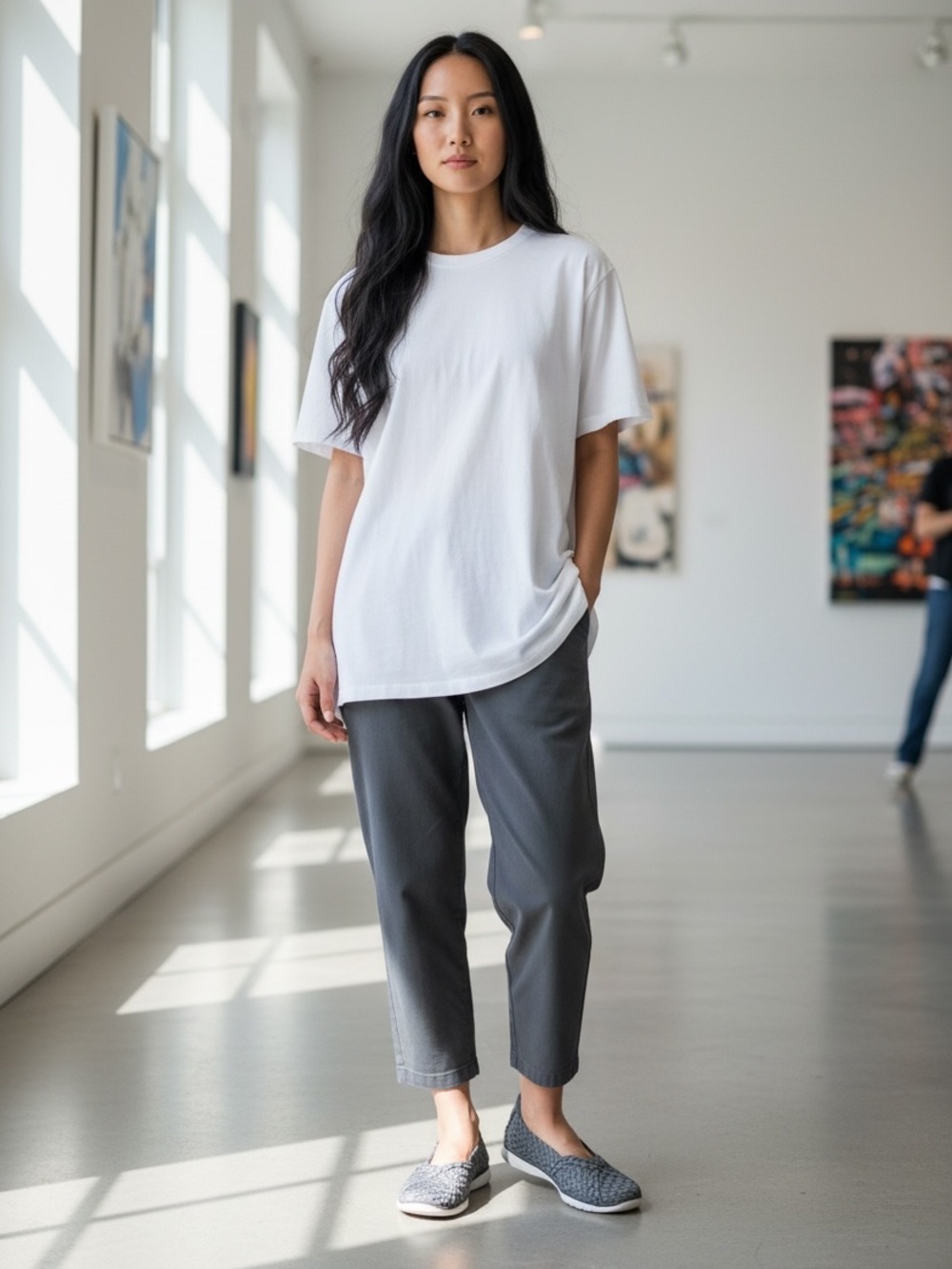 Bob’s Gray Braided Flats Slip-on Shoes